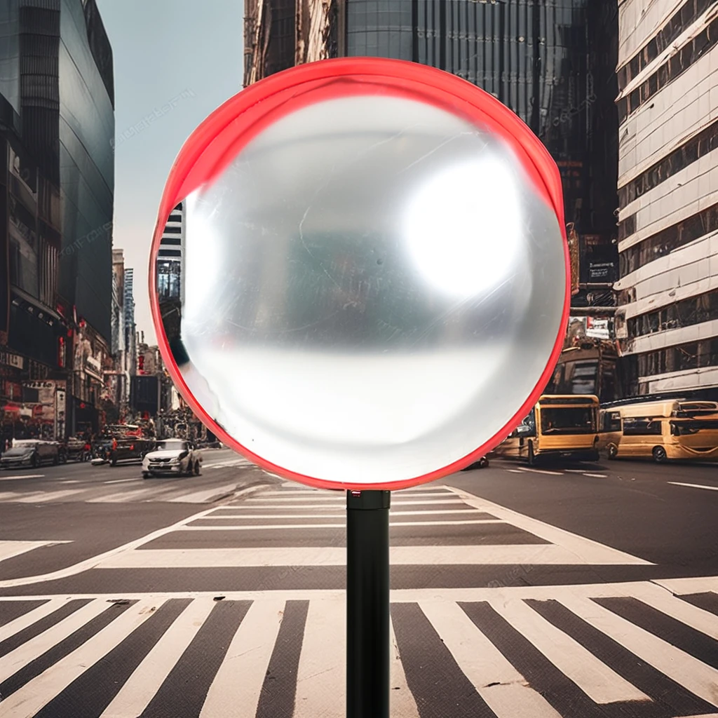 Outdoor Road Traffic Security Wide Angle Safety Convex Mirror 800mm Traffic Convex Mirror