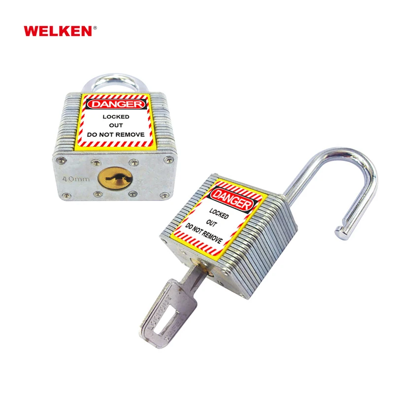 China manufacturer cheap lockout padlock for industrial equipment laminated steel safety padlock