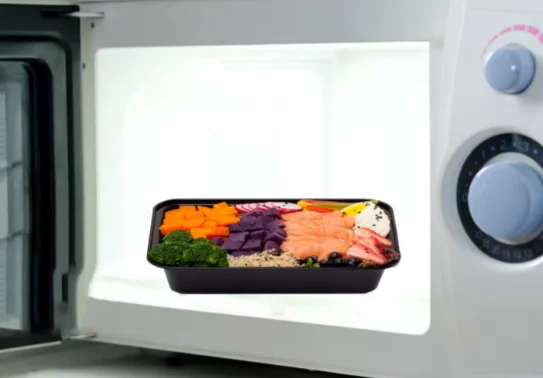 Custom 26 28 32 38 OZ Rectangular Black PP Takeout Food Container Base Disposable Plastic Bowl with 1 Compartment