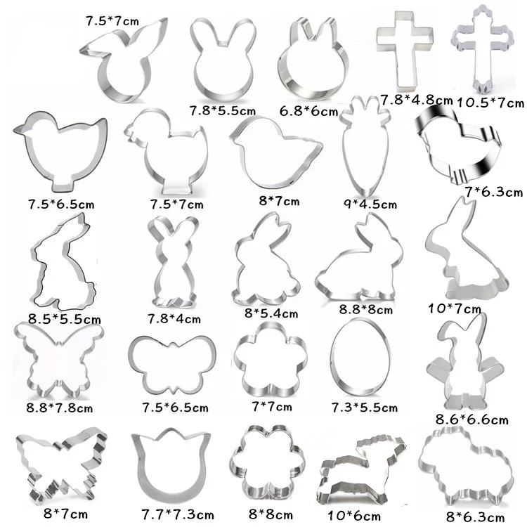 Christmas Easter Theme Cartoon Fondant Cookie Baking Mold 3d Cookie Cutters Molds