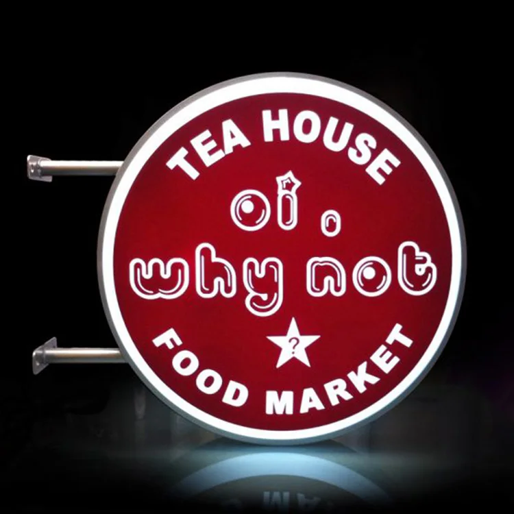 3d Outdoor Double Sided LED Circular Circle Light Box Advertising