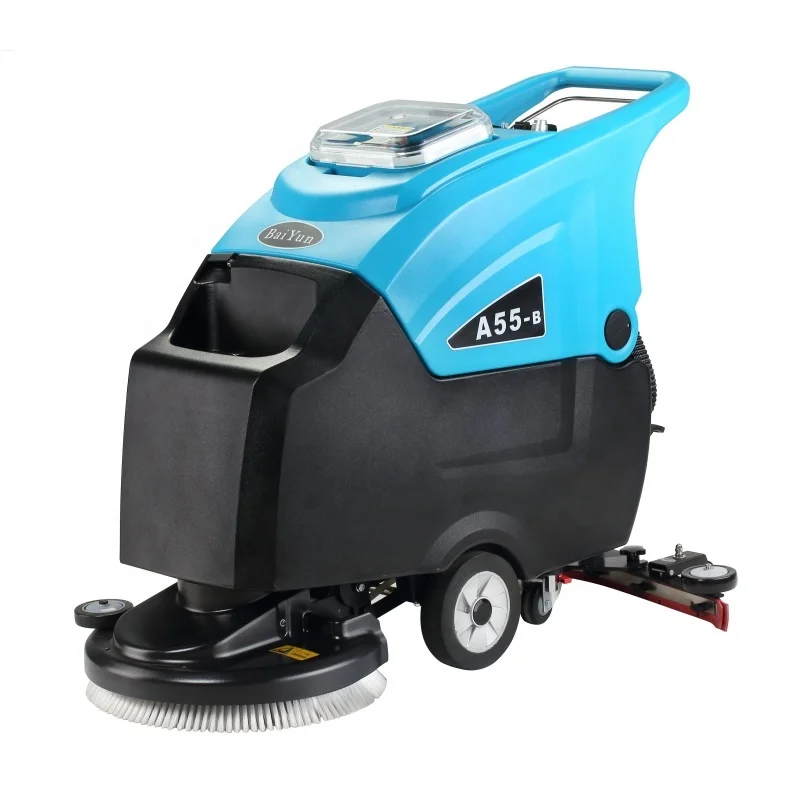 outdoor suction industrial rotary brush walk behind hand push cordless garage rubber tile floor scrubber for hotel supermarket