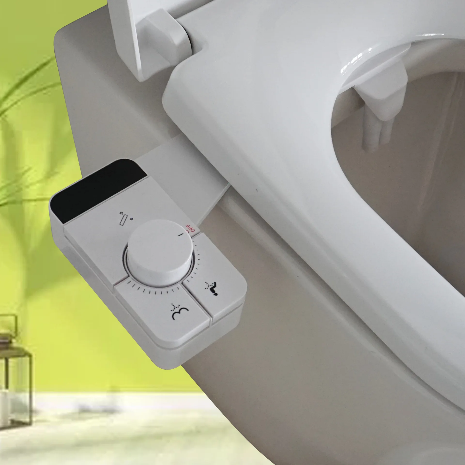 Factory Price  One Piece  Non Electric Bidet with bar Code  Cold Water Toilet Bidet with Brass Angle and SS Horse