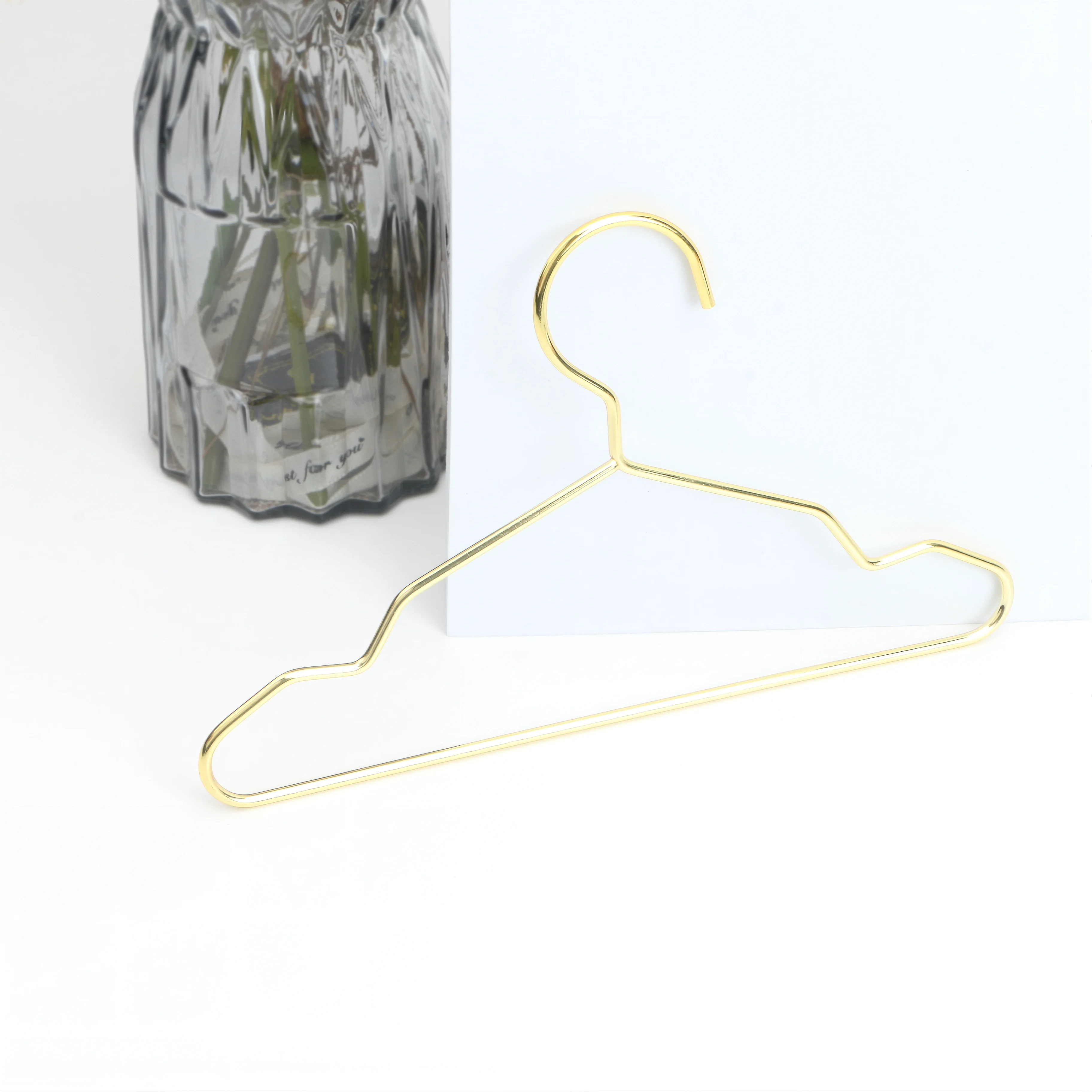 YS1221 Wholesale Custom Factory Bulk Selling Small Size Metal Golden Mini Baby Doll Pet Clothes Hanger