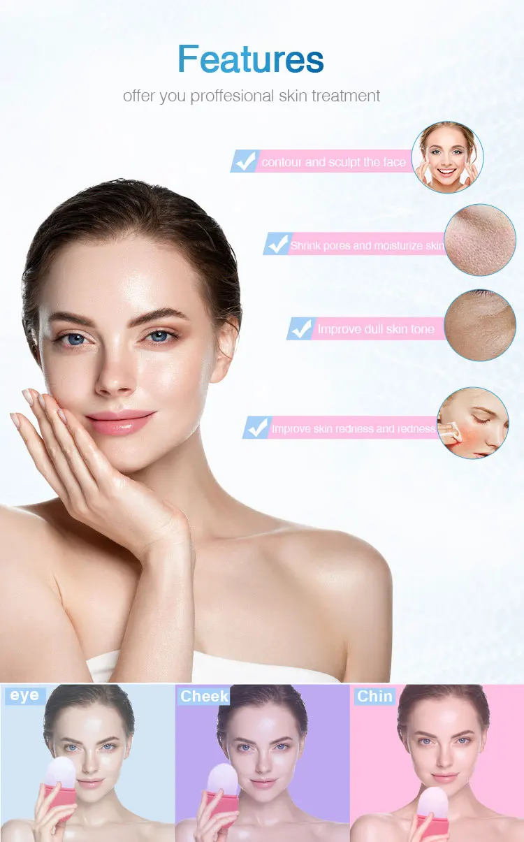 Coolnice  Improve Fine Eye Lines Silicone  Ice Mold  Skin  Facial Massager Ice Facial  Roller tool Ice Globes