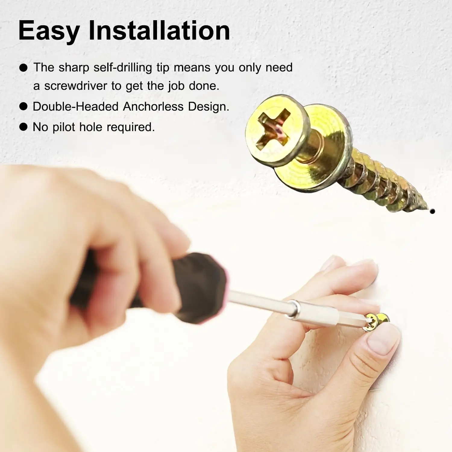 Shanfeng double head rivet screw claw Flat Double Countersunk Head Wood Screws Yellow Galvanized Chipboard Screws