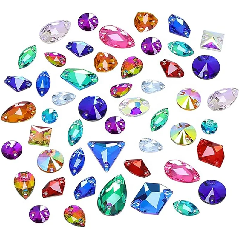 Dongzhou High quality flatback rhinestones AB color sew on crystal wholesale crystal beads for garment shoes sewing accessories