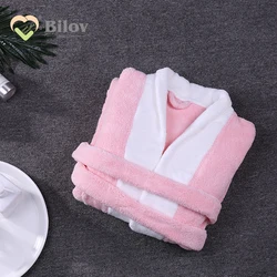 Soft Velour Coral Fleece Velvet Robe 100% Polyester Microfiber Wholesale Terry Towel Bathrobe Woman