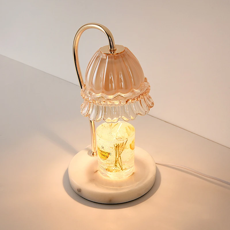 Luxury aromatherapy night lamp candle warmer  Marble base electric lamp wax melt burners
