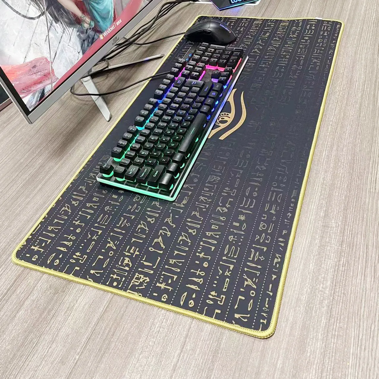 Custom Electric Student Writing Office Computer Table Pad Custom Factory cartoon Gaming Mouse Pads for OEM ODM with Edging Pac