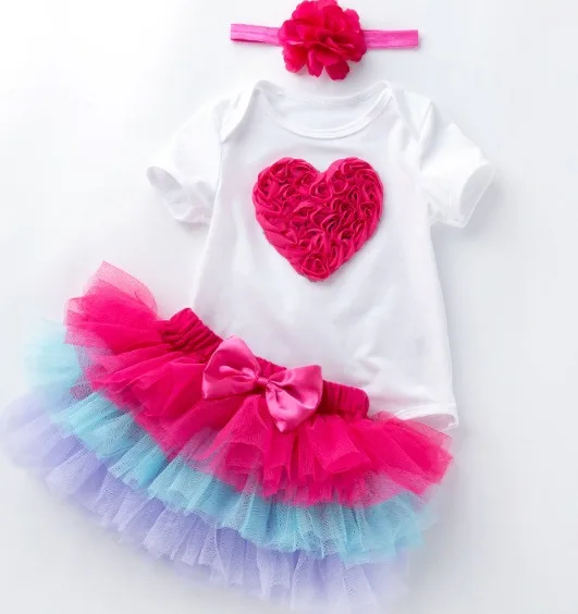 Summer 1 Year Baby Girl Dress Lovely Party Girls Tutu Dress Toddler  Baby 1st Birthday Outfit