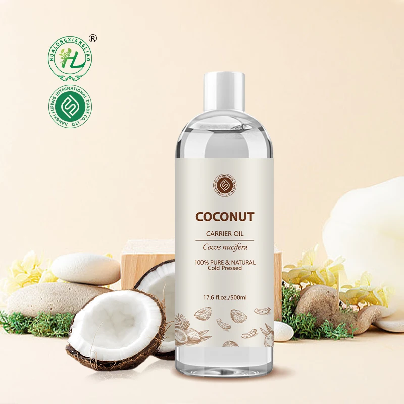 Organic Fractionated Coconut Oil | MCT Oil - 100% Pure & Natural Cold Pressed Carrier Oil - Unscented, Hexane Free | OEM 500ML