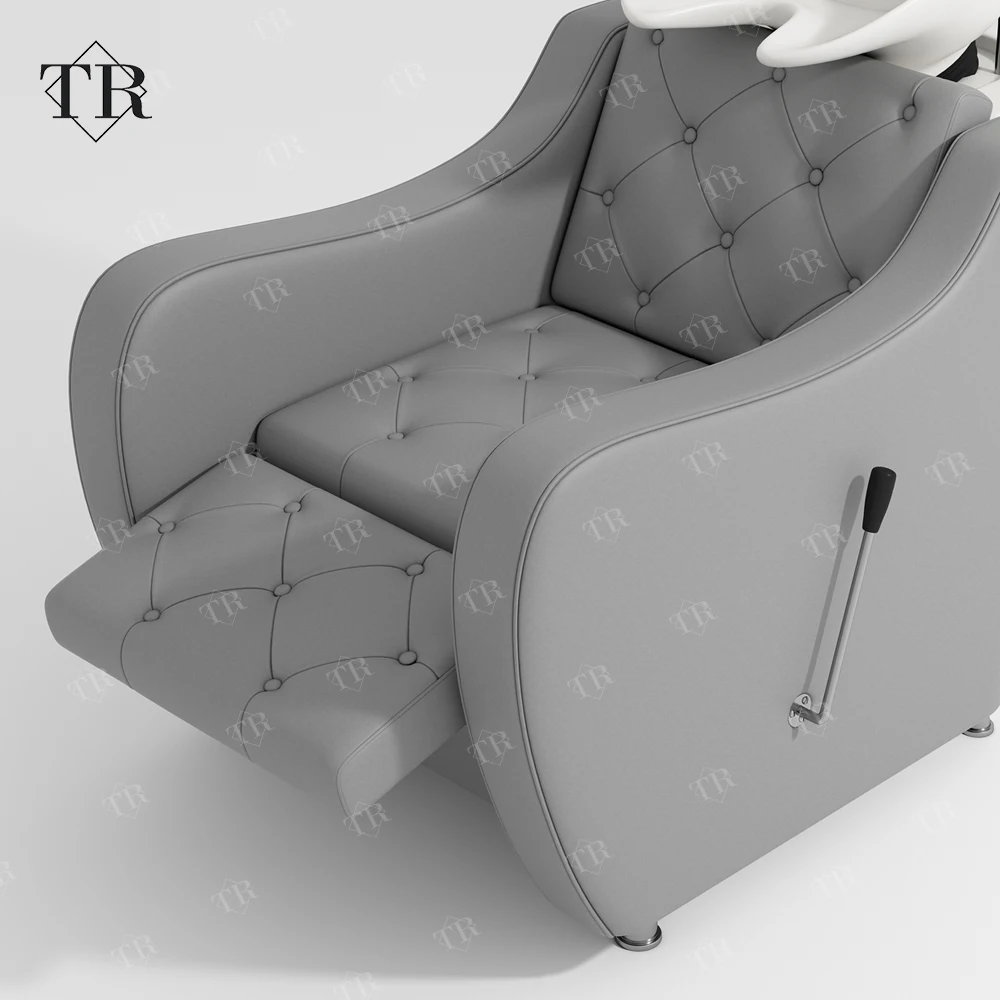 Relax Hair Therapy Shampoo Chair Head Spa Headspa Washing Salon Bed Table Set with Ceramic Water Basin Comfortable Lay Down