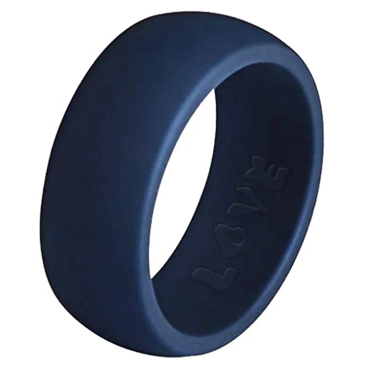 Wholesale Unisex Personalized Custom Laser Engraving Logo Multi Colors Weddings Silicone Rings