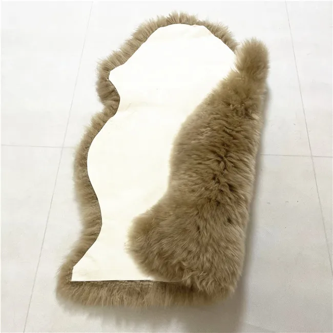 New colors natural brown Long Hair sheepskin Ivory Single Pelt