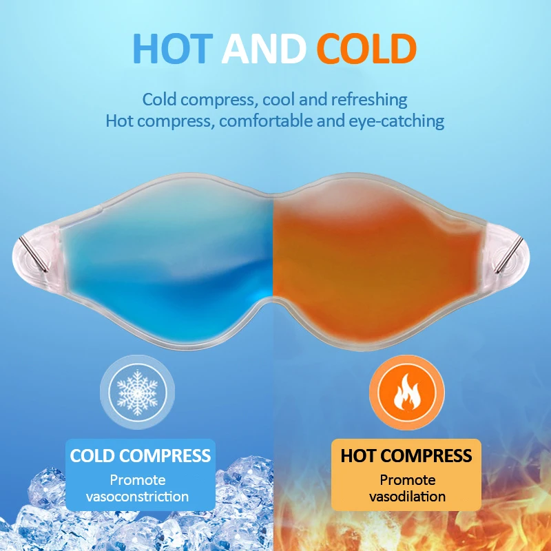 Reusable Cool Freezer Gel Eye Facial Mask Gel Eye Mask Hot Cold Pack Patch Heating Pads Cold Compress Heated Pad