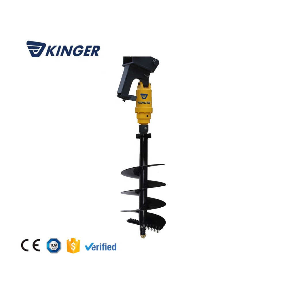 KINGER China manufacturer hydraulic  crane augers earth drilling machine with CE