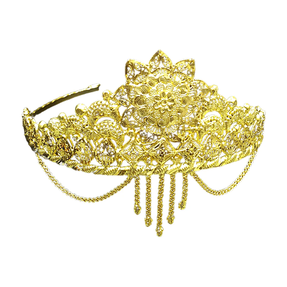 Popular   Best Price   24K  Gold Plated Stainless Steel Jewelry formal style  crown and accessory