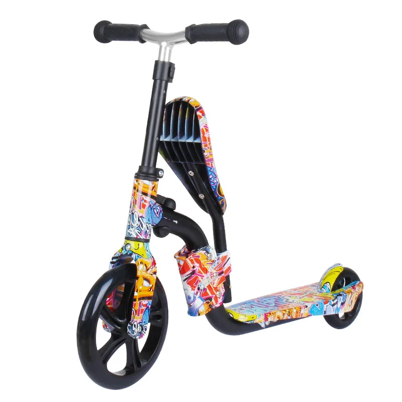 
Balance Bike 2 In 1 scooters for kids 8 years and up girls Adjustable Height Folding Kick Scooter 
