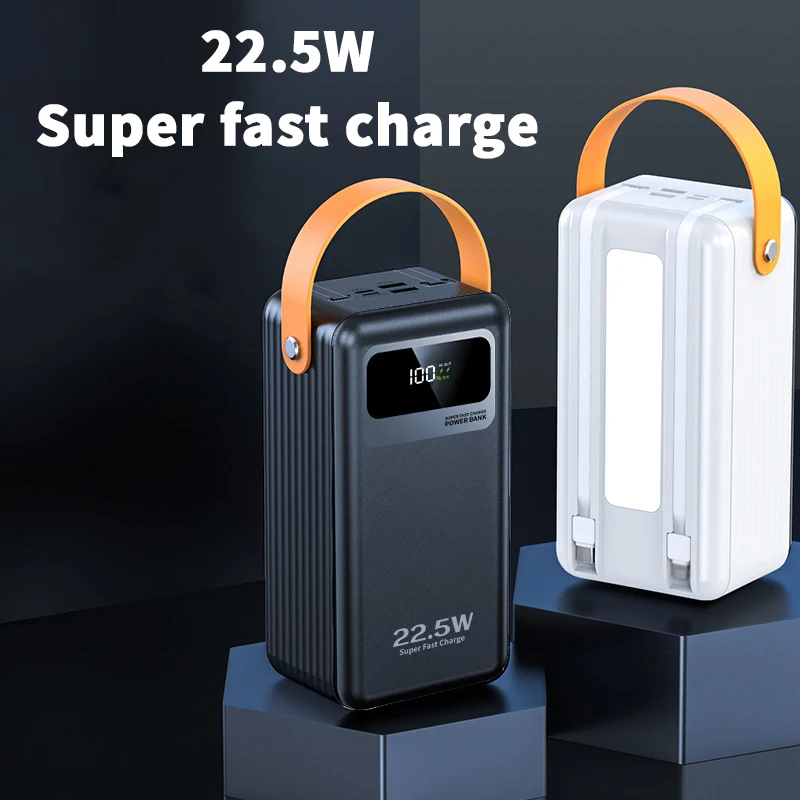 New 60000mah High Capacity Portable Powerbank 22.5w Pd 3.0 Fast Charging Battery For Laptop/ipad Outdoor Camping Power Bank