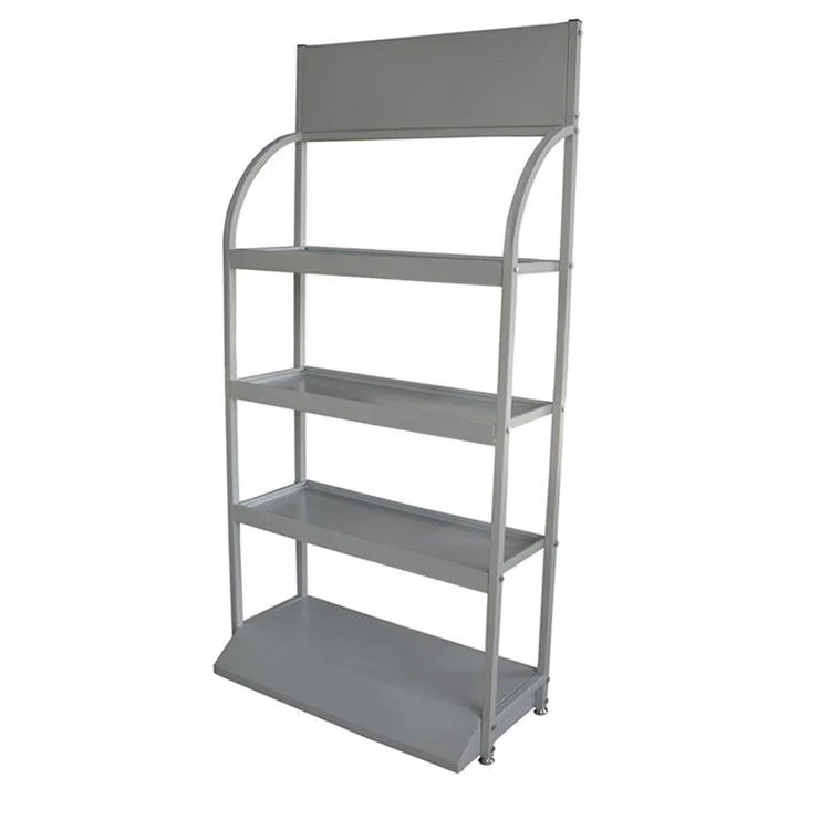 Auto Shop 4-Tiers Metal Car Accessory Display Stand Flooring Car Battery Holder Rack for Batteries