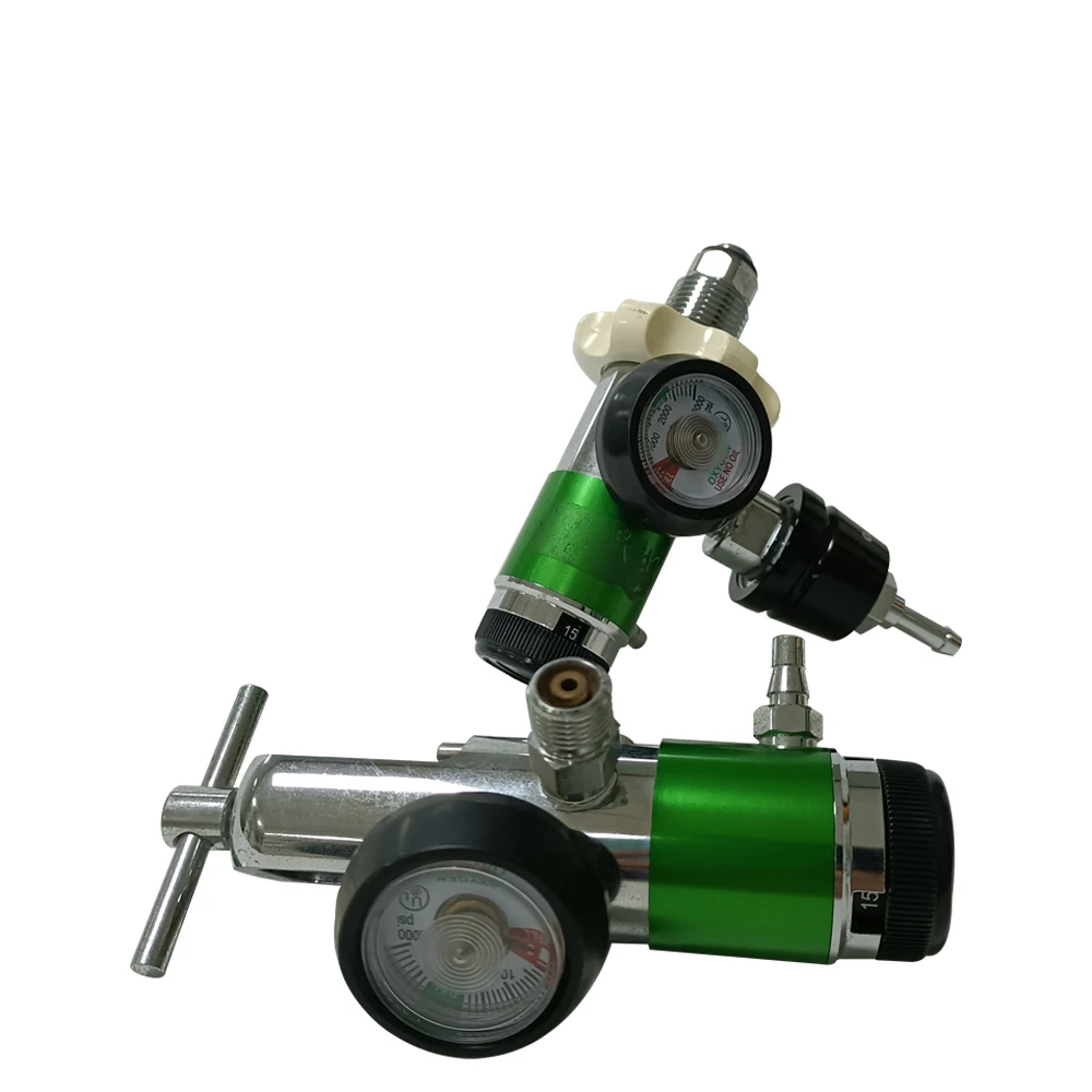 2022 Hot Sale CGA870 Click Regulator Medical Pressure Oxygen Regulator with Flowmeter