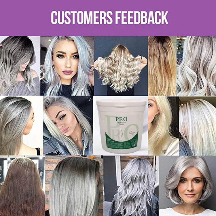 High Quality Up To 9 Levels Quick Hair Bleach Dust Free Ash Hair Bleaching Powder Blonde Lightening Bleach Powder And Developer