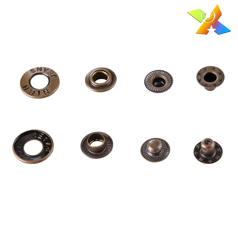 Customized Openable personalized brooch button plain buttons metal snap fastener button