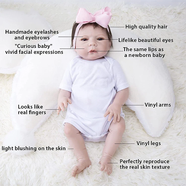 Zhoya Wholesale Soft Weighted Doll Lifelike Full Baby Silicone Reborn Dolls Mold Vinyl Newborn Reborn Baby Doll