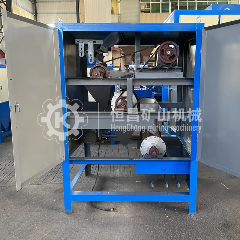 High Efficiency 15000gauss Iron Sand Monazite Ore Separation Dry Type High Intensity Industrial Magnetic Four Rollers Separator