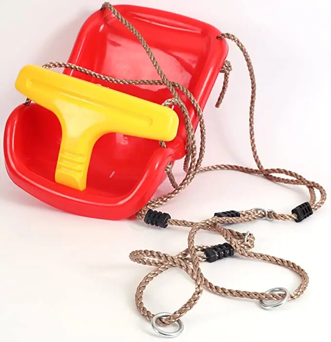 
Factory Directly Price Plastic Toddler Bucket Swing Chair with Hanging Rope 