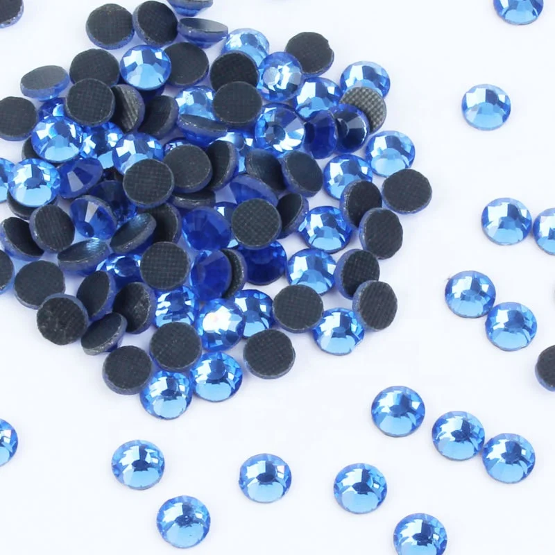 Meiyin Meilin DMC Hotfix Rhinestone Bulk Flat Back  Glass Hot fix Rhinestones  For iron on patches apparel dress