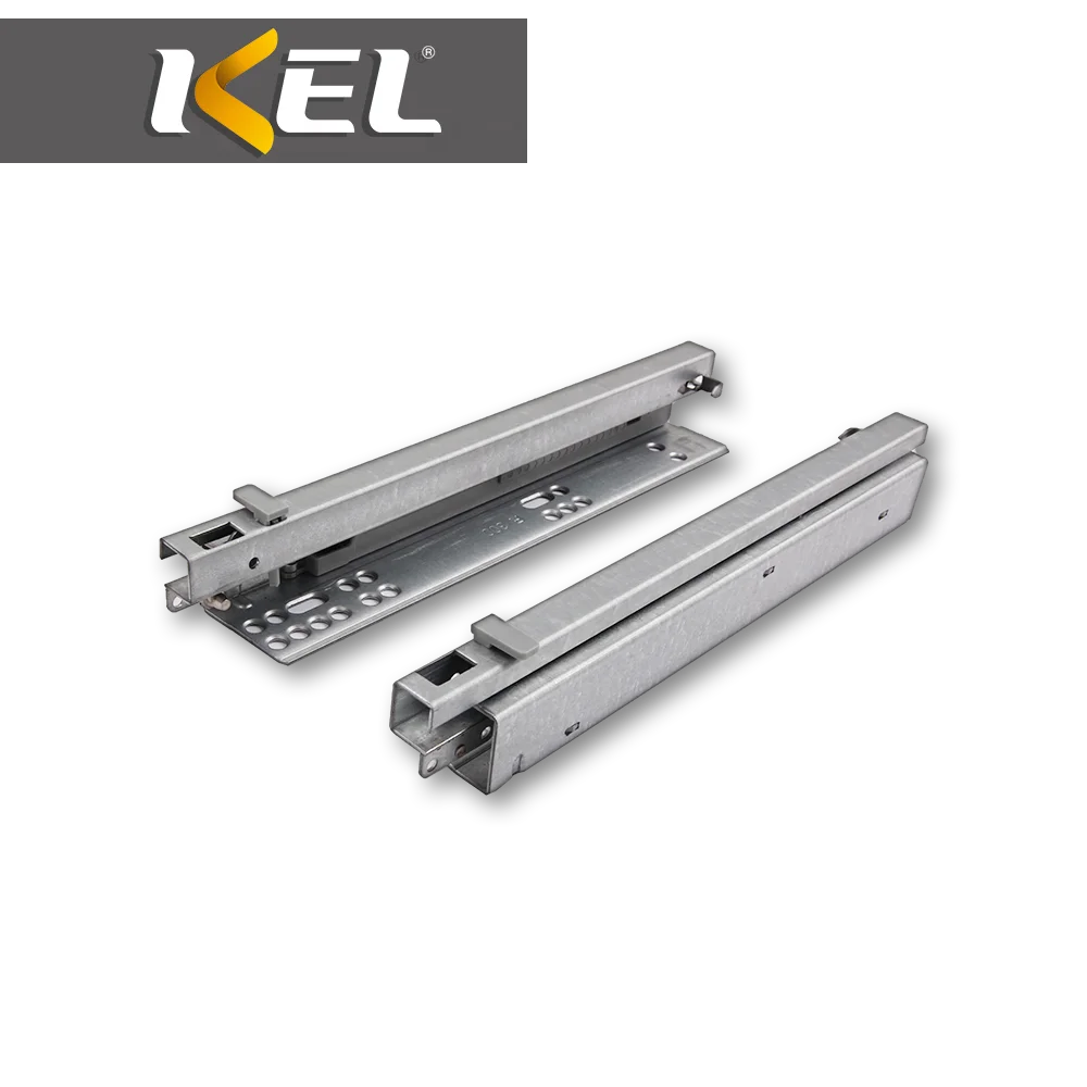 Heavy Duty Ball Bearing Telescopic Rail Undermount Soft Close Hidden Drawer Slides Runner