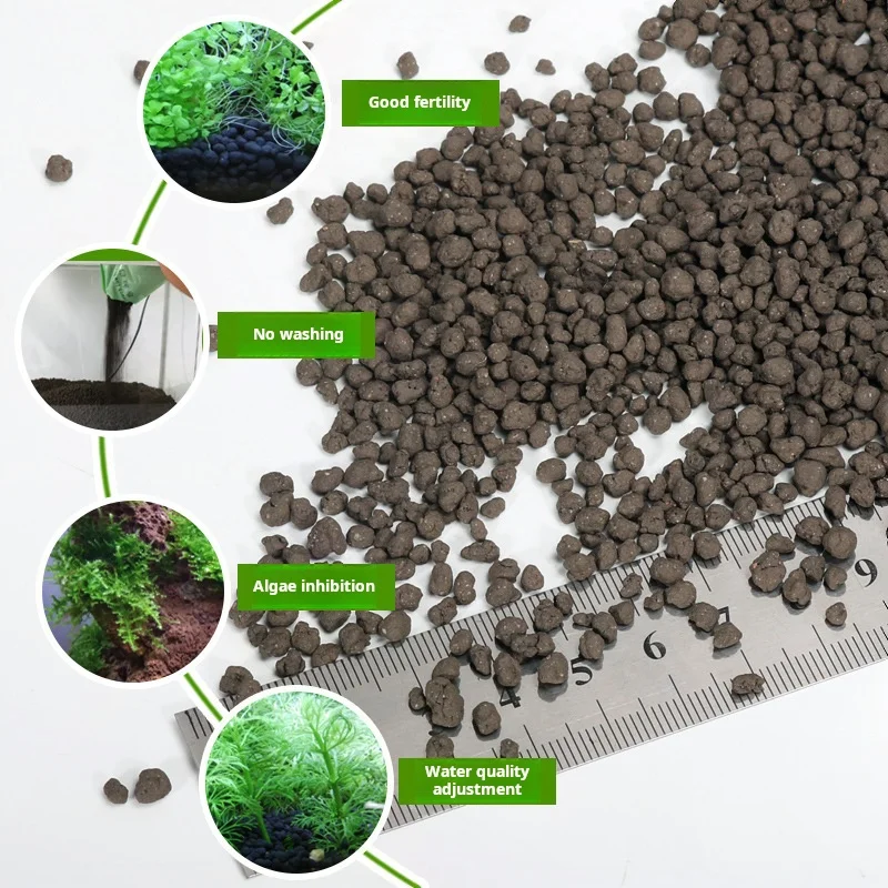 Nitley Water Grass Mud Blue Water Grass Mud Bottom Sand Aquarium Landscape Nutrition Planting Black Brown Soil