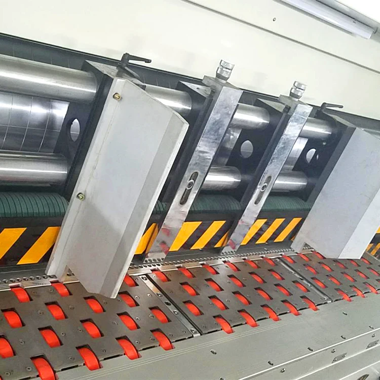 Automatic ink 4 colors printing slotting die cutting machine / High quality hot selling printing slotting die cutting machine