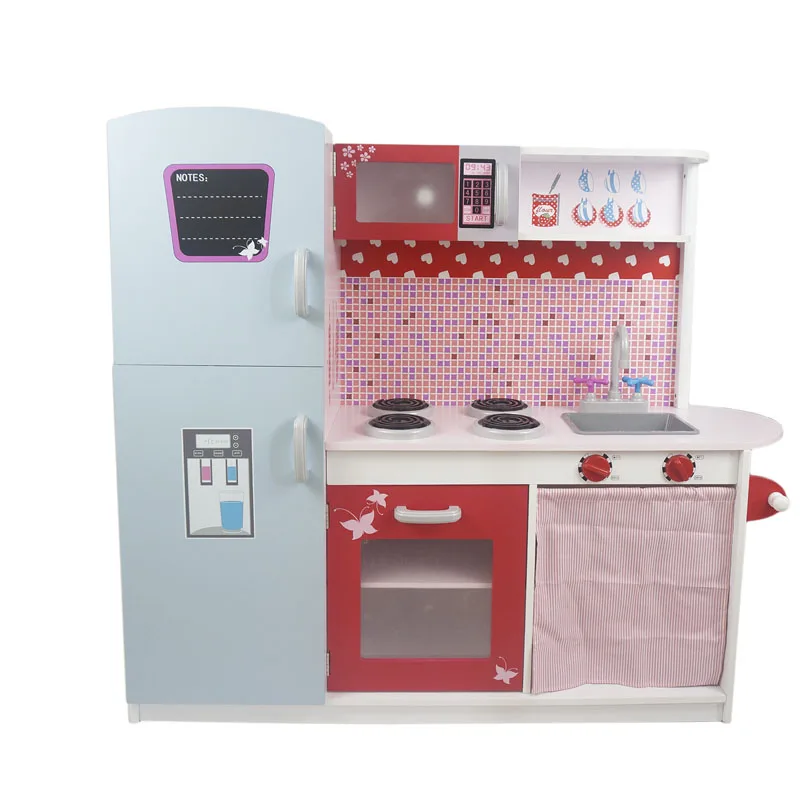 New design simple making wood kitchen cabinet play toys for gift