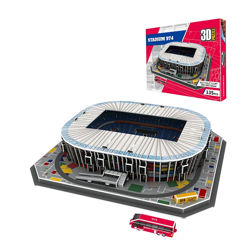 DIY Puzzle Wold Cup Stadium 974 Model 3D of Qatar With 135PCS