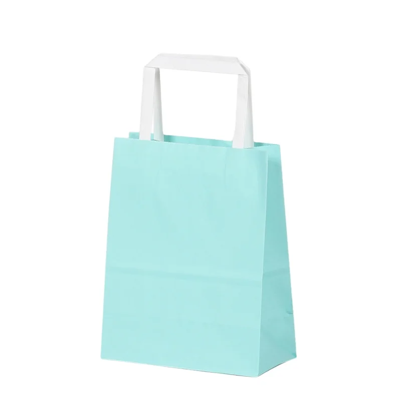 green product handbag Customized shopping kraft paper bag with logo