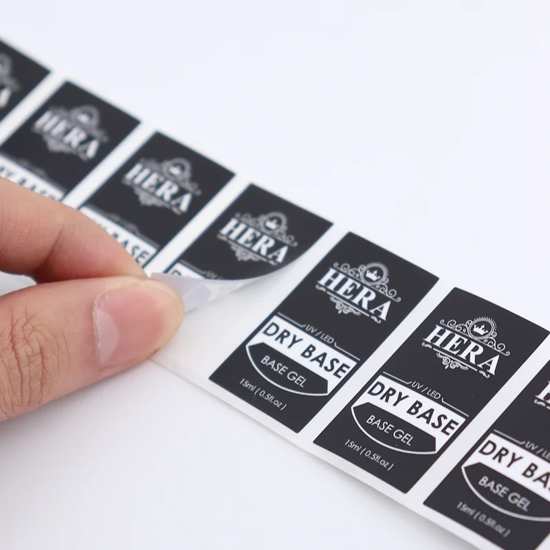 Custom Bottle Logo Label Sticker Print Black Private Cosmetic Labels For perfume