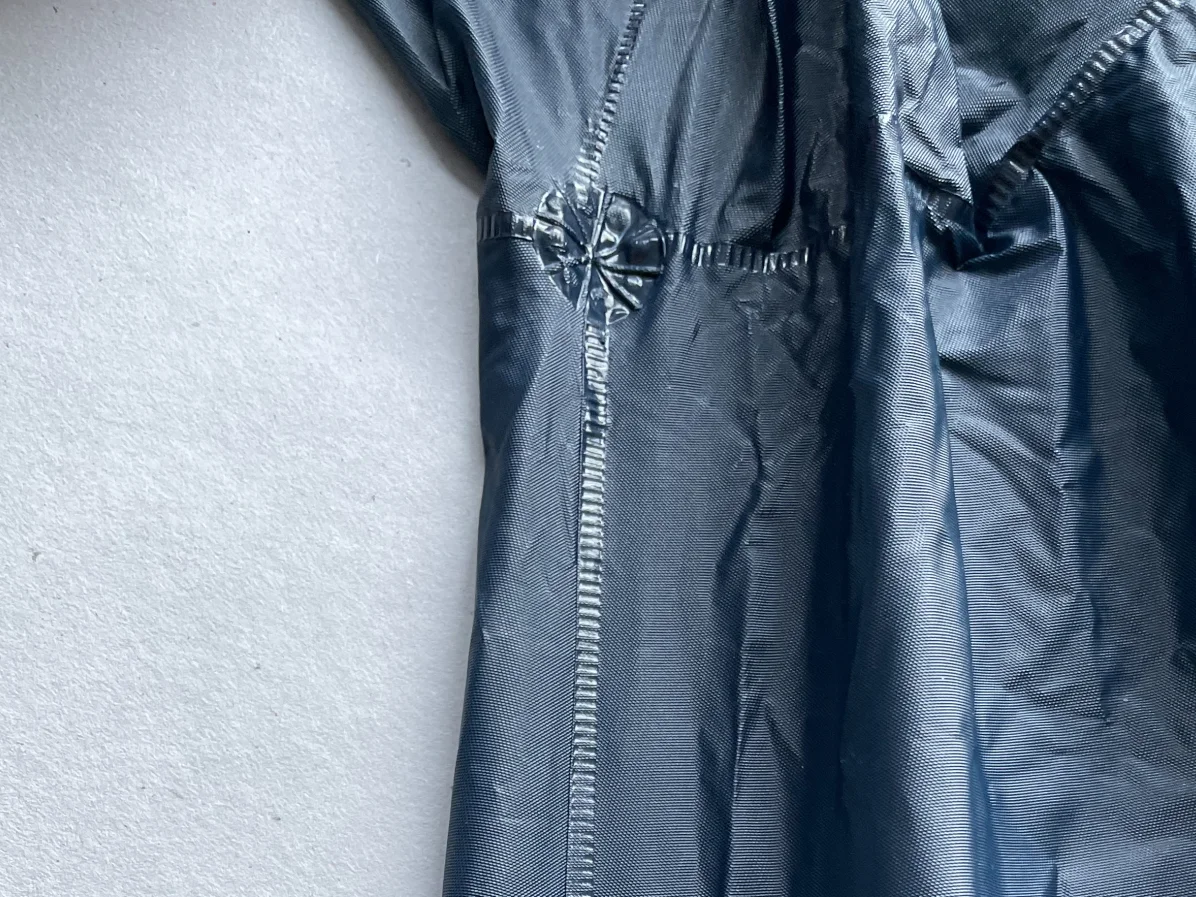 Waterproof 0.15mm PVC film weldable rain wear blue color rain suit for man women