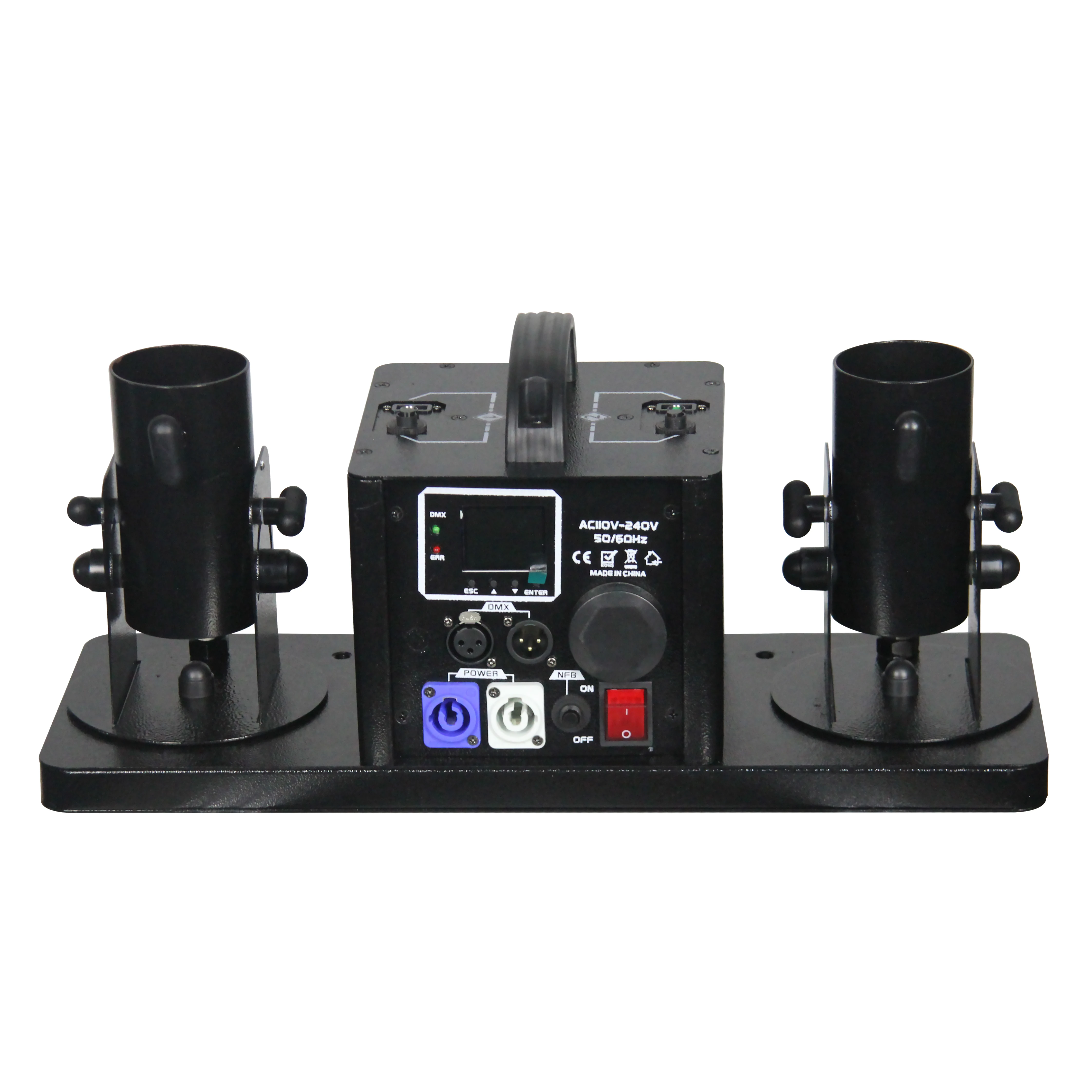 New double head dmx electric mini confetti cannon blaster launcher machine with wireless remote control