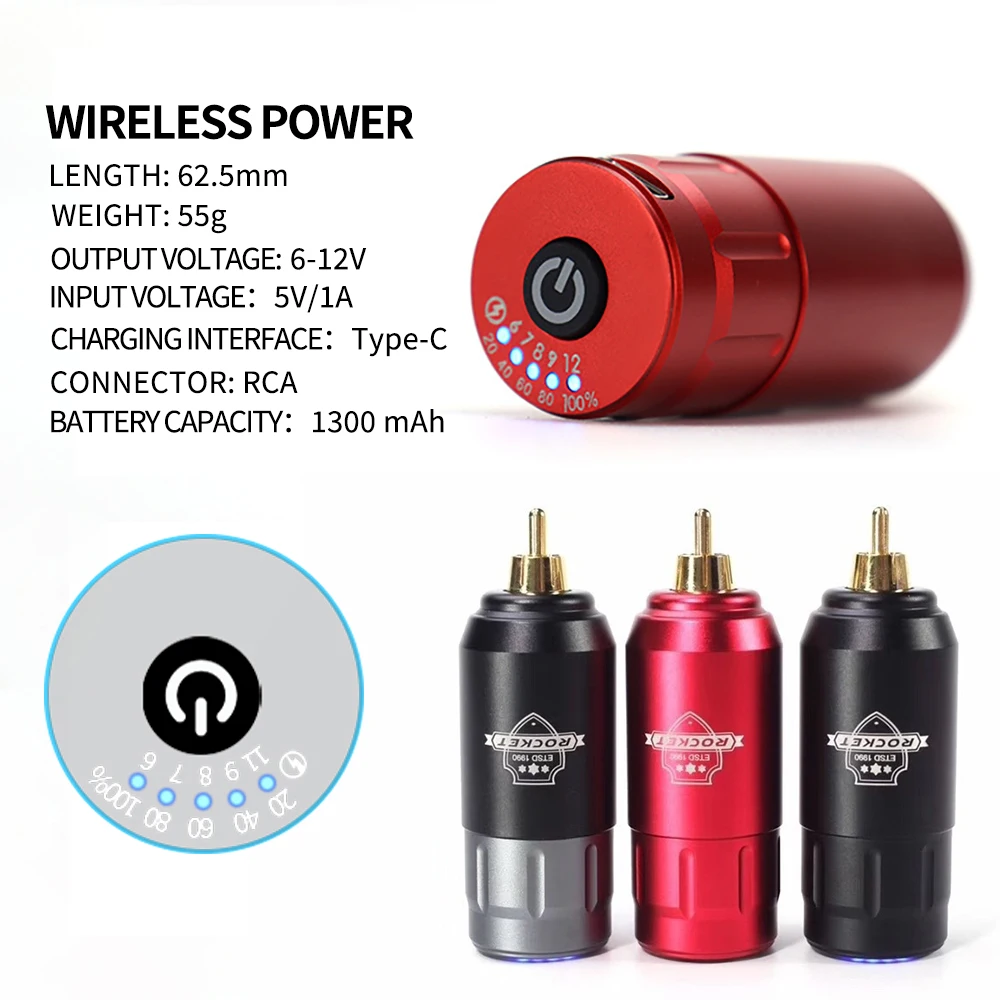 Powerful Wireless Tattoo Machine Rotary Pen Mini Wireless Battery Set Tattoo Kits for Permanent Makeup Accessories for Tattoo