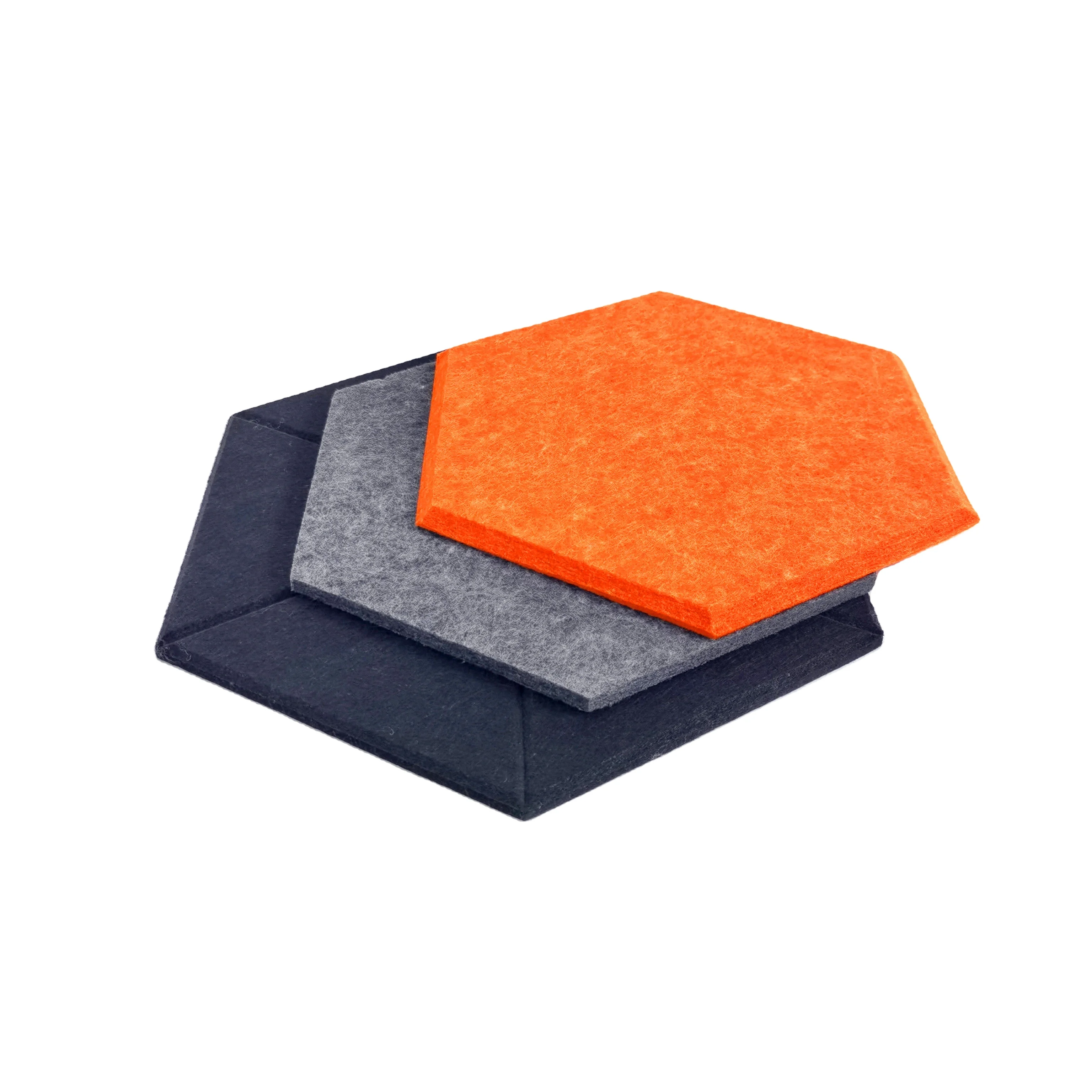 pet 3d hexagon polyester fiber acoustic panel wall
