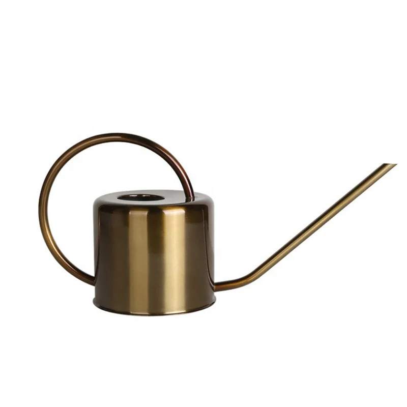 Metal Watering Can Stainless Steel Gardening Watering Pot with Long Spout for Indoor Outdoor Plants