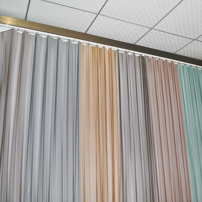 Stainless Steel Decorative Wire Mesh Screen, Architectural Mesh Curtain, Customized Metal Wire Ceiling Curtain