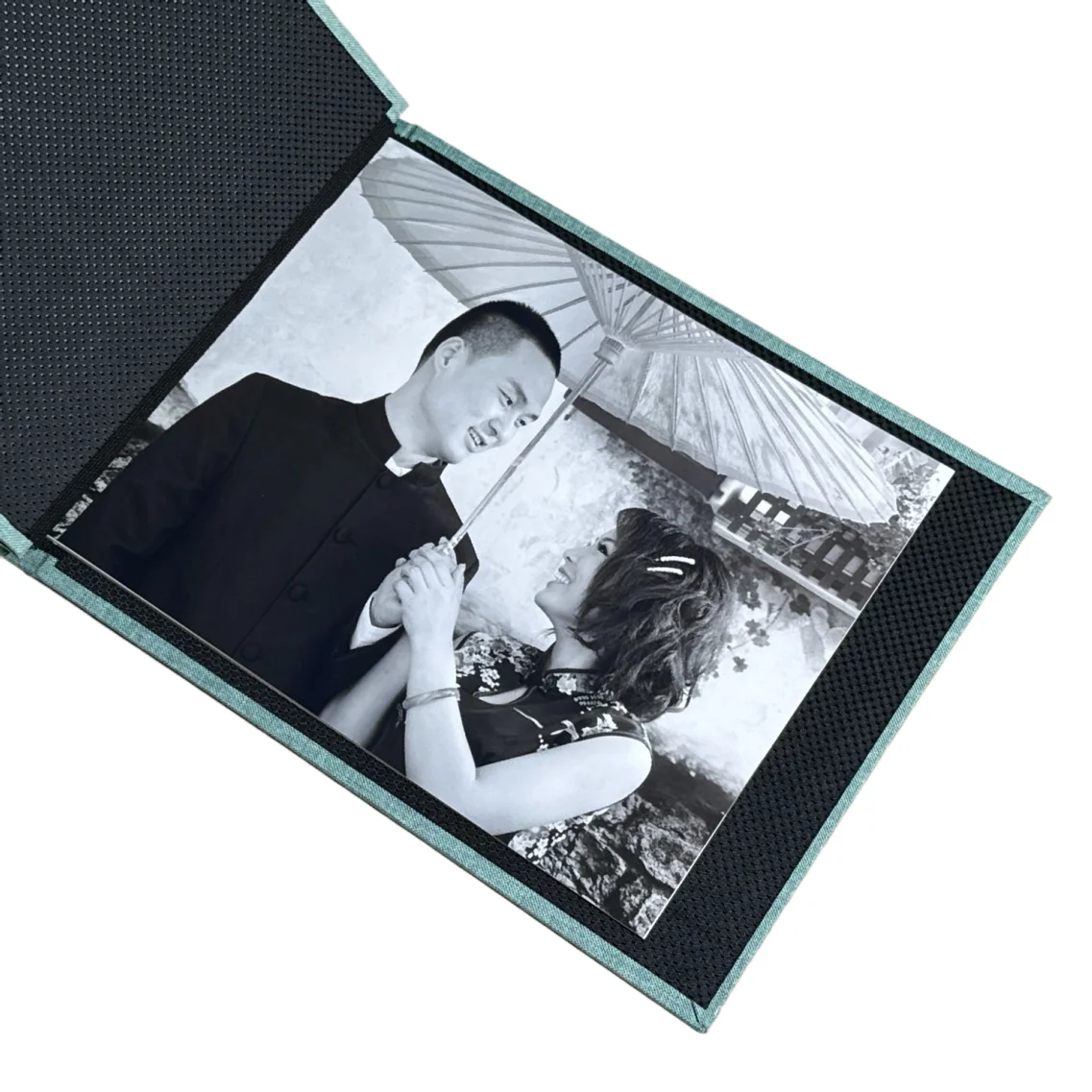 wedding leather linen photo album clamp book cover for photographer