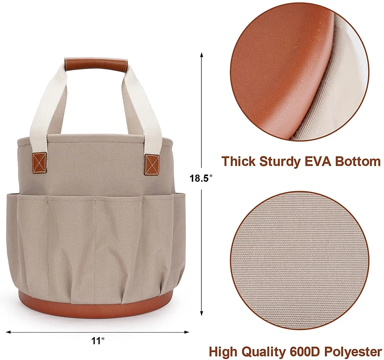 9 Pieces Garden Hand Tools Kit Include Weeder Rake Shovel Trowel Pickhoe Excavator Sprayer Clawed Gloves Tool Tote Bag