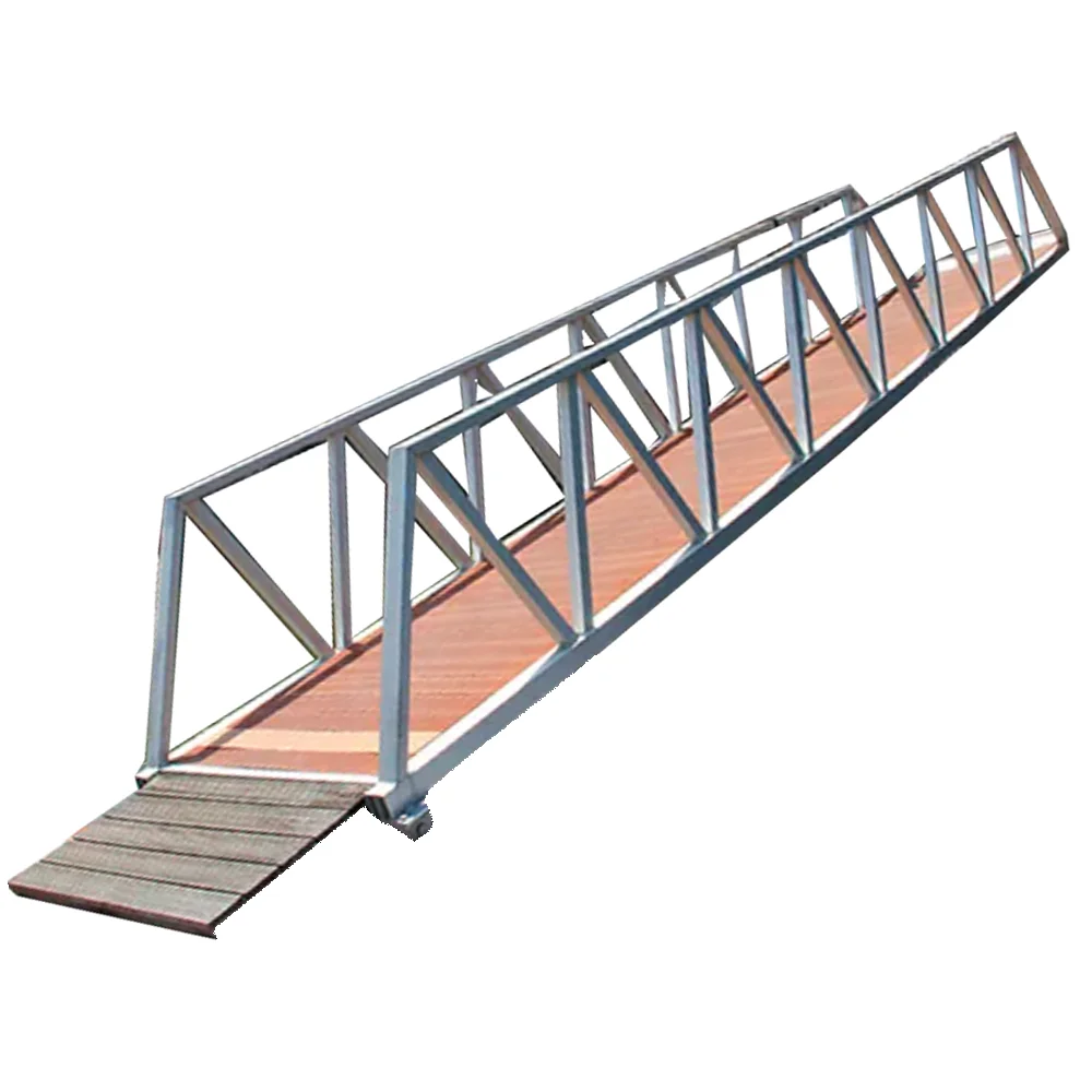 Custom WPC Deck Floating Walkway Bridge Marina Gangway  LadderFor Aluminum Pontoon Dock