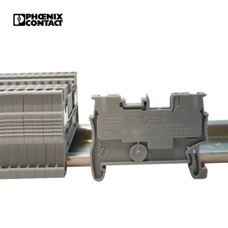 Phoenix PT 1.5/S  Electric Wire Connector Terminal Block Connector / 3208100 PT Push In Terminal Block