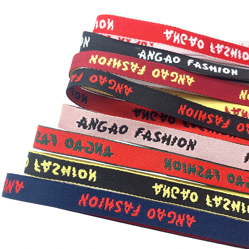 Жаккардовая эластичная лента с логотипом на заказ переработанная полиэфирная жаккардовая нейлоновая тесьма для одежды обуви